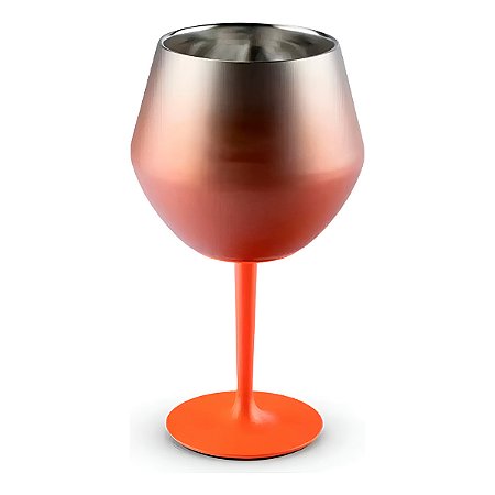 Taça Térmica Haste Removível Isolamento Drink Copo Cor:Laranja