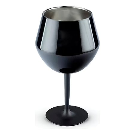 Taça Térmica Haste Removível Isolamento Drink Copo Cor:Preto