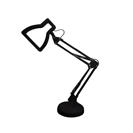 Luminária de Mesa 3D Lâmpada Dimerizável LED Preto