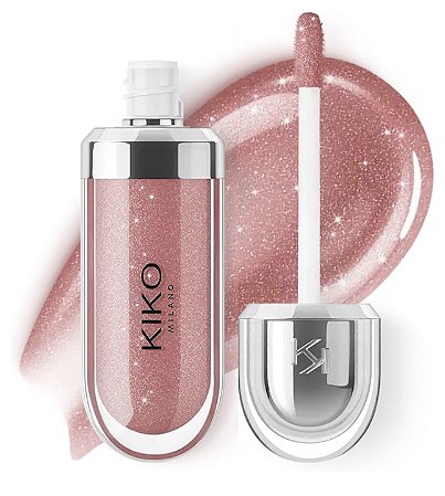 3D Hydra Lipgloss KIKO MILANO, Cor 32 Pearly Natural Rose Extrato de Bidens
