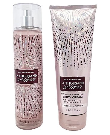 Kit Body Splash + Body Lotion A Thousand Wishes Bath & Body Works 236 ml+226ml