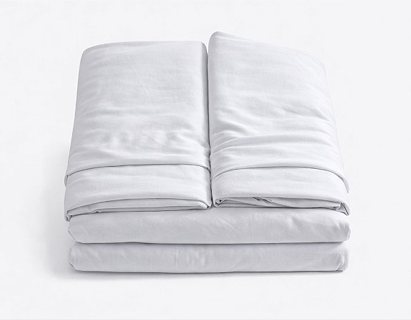 Lençol com Elástico + Fronhas – 100% Algodão