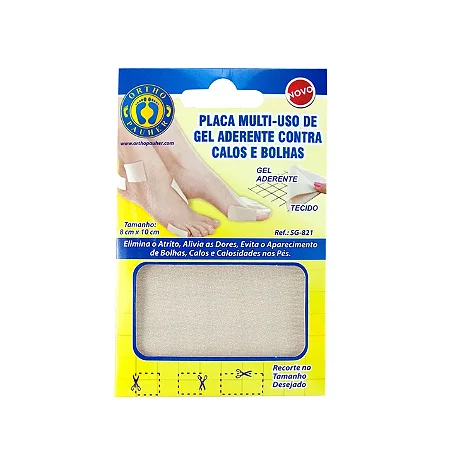 Placa Multiuso de Gel Aderente Contra Calos e Bolhas