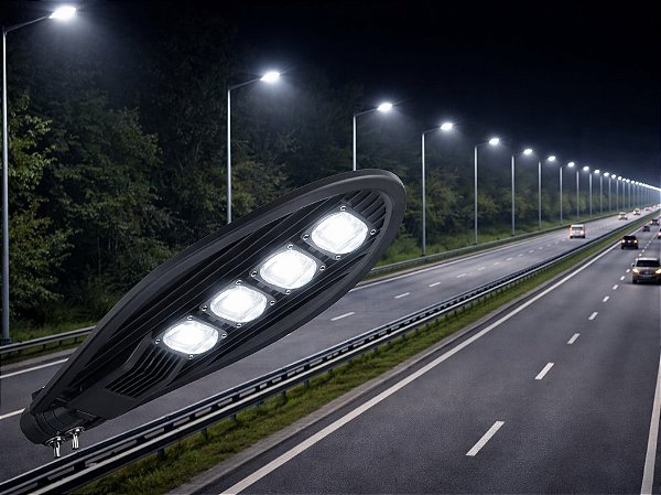 LUMINÁRIA PÚBLICA LED COB 200W - 6000K- BRANCO FRIO - BIVOLT