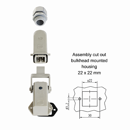 Conector Industrial Han-Kit® 3AWK