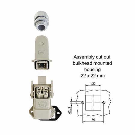 Conector Industrial Han-Kit® 4AGK