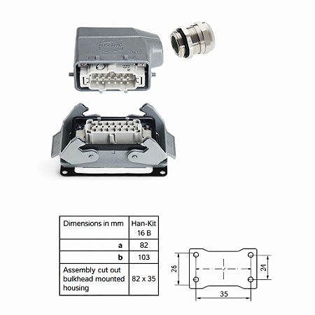 Conector Industrial Han-Kit® 16B