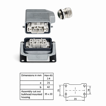 Conector Industrial Han-Kit® 16A