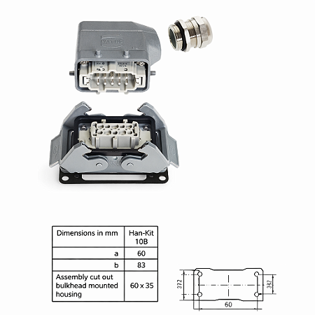 Conector Industrial Han-Kit® 10B