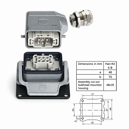 Conector Industrial Han-Kit® 6B