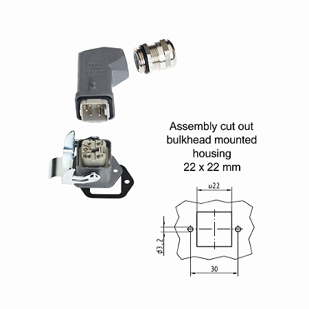 Conector Industrial Han-Kit® 4AWSM