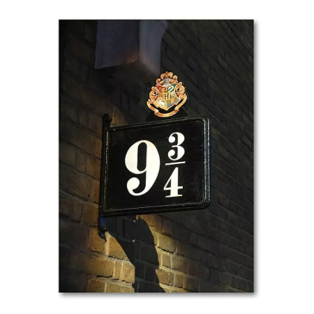 Placa Decorativa Harry Potter 9 3/4 (Media 21x30 cm)