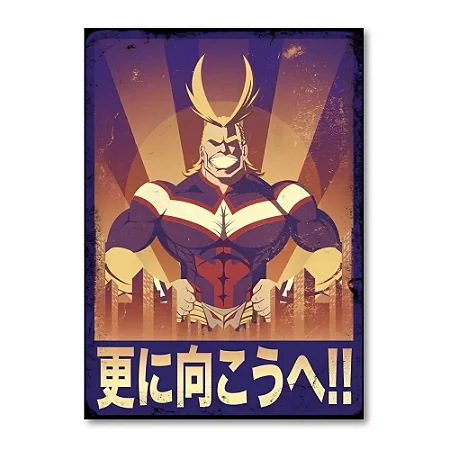 Placa Decorativa Boku no Hero (Grande 30x42cm)