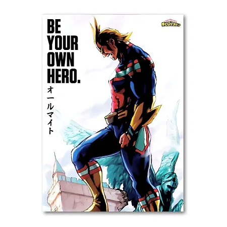 Placa Decorativa Boku no Hero (Grande 30x42cm)