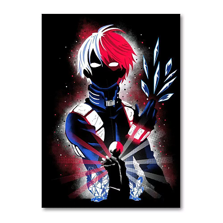 Placa Decorativa Boku no Hero - Todoroki (Pequena 10x14,5 cm)