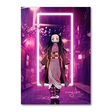 Placa Decorativa Demon Slayer - Nezuko (Pequena 10x14,5 cm)