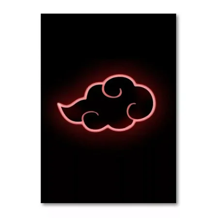 Placa Decorativa Naruto - Akstsuki Logo (Media 21x30 cm)