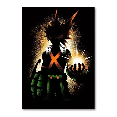 Placa Decorativa Boku no Hero - Bakugo (Pequena 10x,14cm)