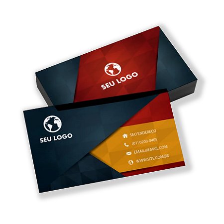 Cartão de Visita com Impressão Colorida na Frente e Verso no papel Couchê 250g