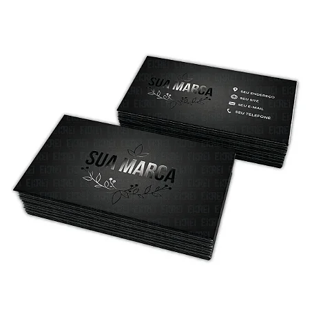 Cartão de Visita Colorido Frente e Verso com Verniz Localizado no Papel Couchê 300g