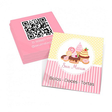 Mini Cartão de Visita Impressão Colorida na Frente e Verso no Couchê 250g