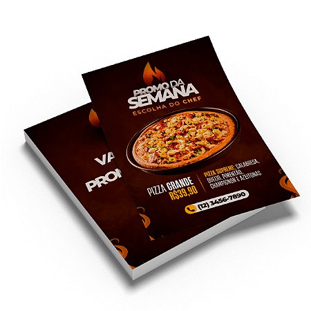 Folheto 10 x 6,9CM com Impressão Colorida na Frente no papel Couchê Brilho 90g