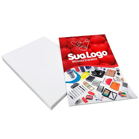 Folheto 10 x 20CM com Impressão Colorida na Frente no papel Couchê Brilho 90g