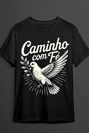 Camiseta Preta Caminho com Fé