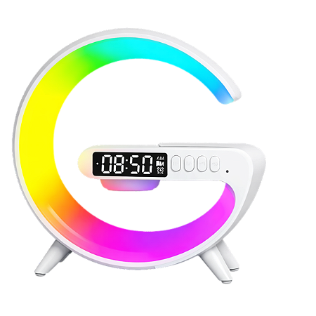 LUMINÁRIA RGB CARREGADOR INDUÇÃO ALARME G-SPEAKER