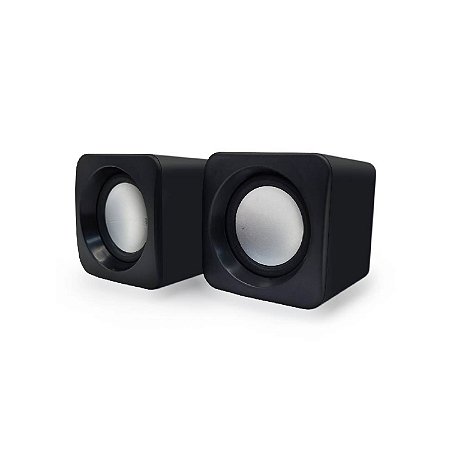 Caixa de Som, Estéreo 2.0, 3W, USB, P2 3.5mm, Preto