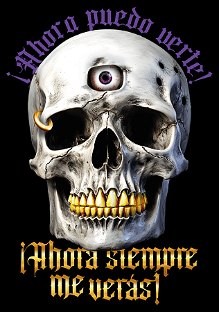 Camiseta Caveira Ahora Puedo Verte!