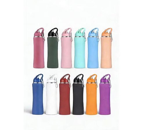 garrafa de bico com chaveiro prendedor 600ml