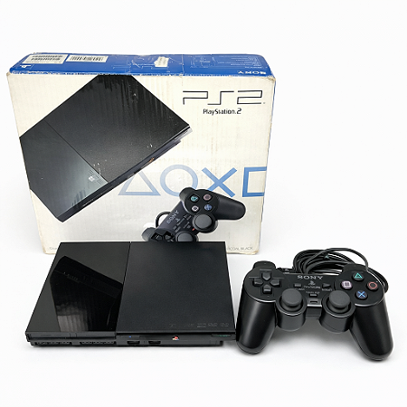 PlayStation 2 Slim SCPH-90000 – Completo na Caixa – Controle Original