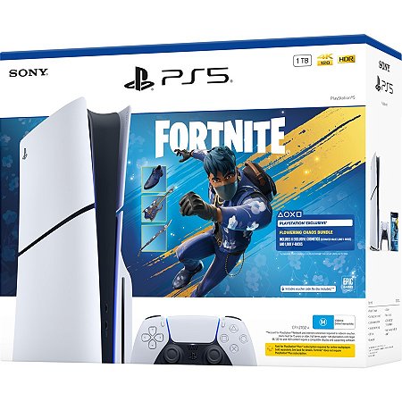 Console Sony PlayStation 5 Slim 8K 1TB SSD + Fortnite Flowering Chaos Bundle
