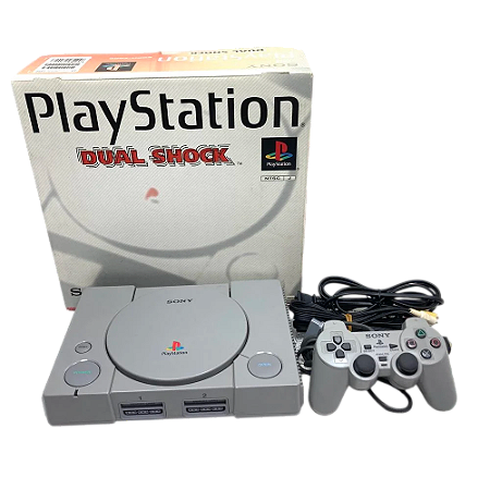 Console Playstation 1 Fat SCPH-7000 Japonês Completo com caixa e serial Batendo