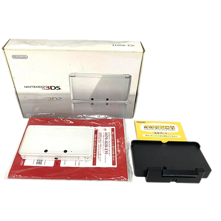 Console Nintendo 3DS Ice White 32GB modelo CTR-007 Japonês Completo com Manual e caixa serial batendo