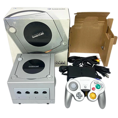 Gamecube DOL-001 japonês Standard Prata Caixa Original com caixa interna