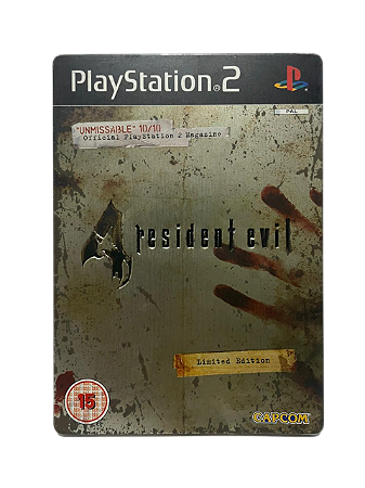 RESIDENT EVIL 4 EDIÇÃO LIMITADA BOX METÁLICO - PS2 (USADO)