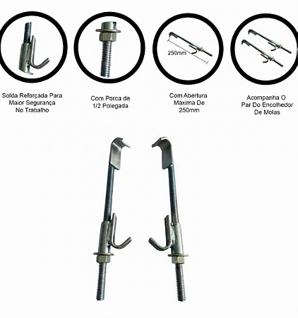 Encolhedor de molas universal para suspensao automotiva