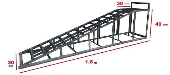 Par Rampa Automotiva 40 cm Elevação Veicular