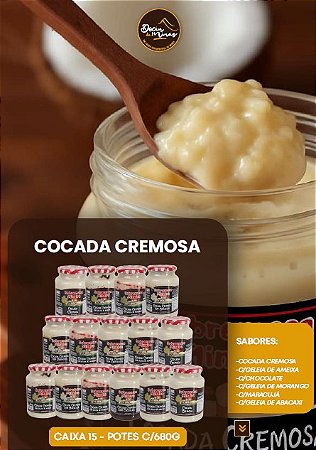 Cocada Cremosa - Sabores Diversos - Pote 680gr