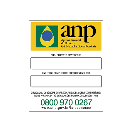 Adesivo ANP CNPJ