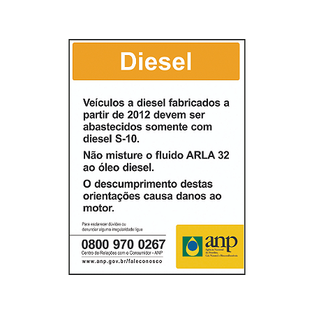 Adesivo ANP Diesel