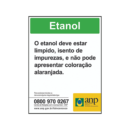 Adesivo ANP Etanol