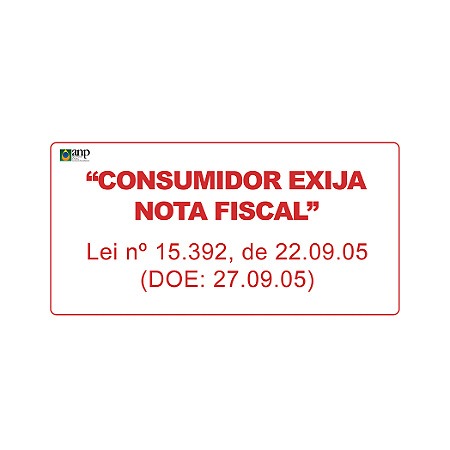 Adesivo Consumidor Exija Nota Fiscal