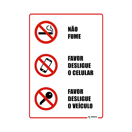 Adesivo Proibições Básicas