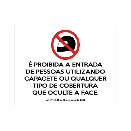 Adesivo Proibido Capacete