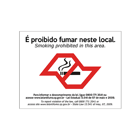 Adesivo Proibido Fumar Neste Local
