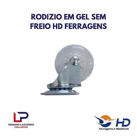 Rodizio HD em gel sem trava 50mm em Araçatuba