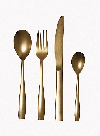 Faqueiro 24  Pçs "The Midas Cutlery" Aço/Ouro 18K